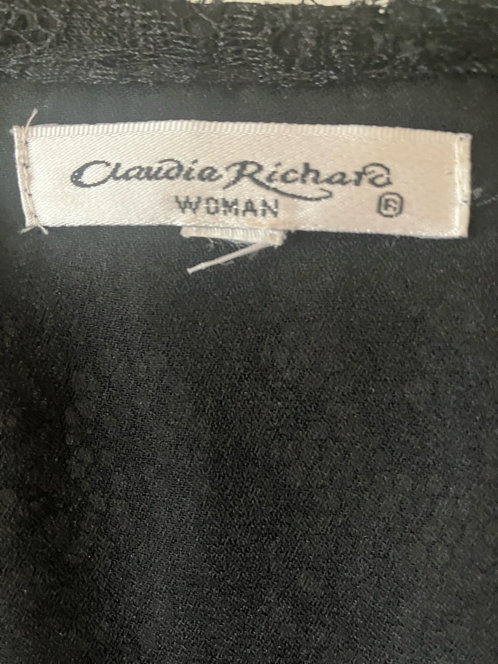 Black Lace Ruffle Button-Front Blouse - Picture 3 of 17
